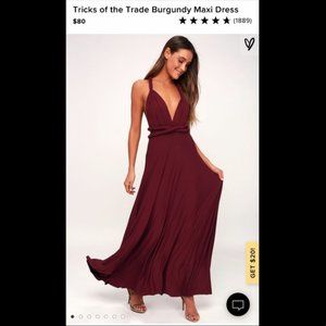 Lulus Burgundy Convertible Dress